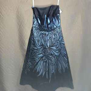 Dessy Collection, Light Blue, Black, Dress, Size: 0